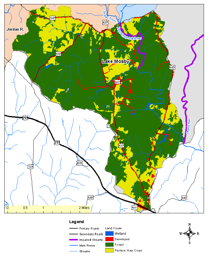 Lake Mosby, Land Cover Map